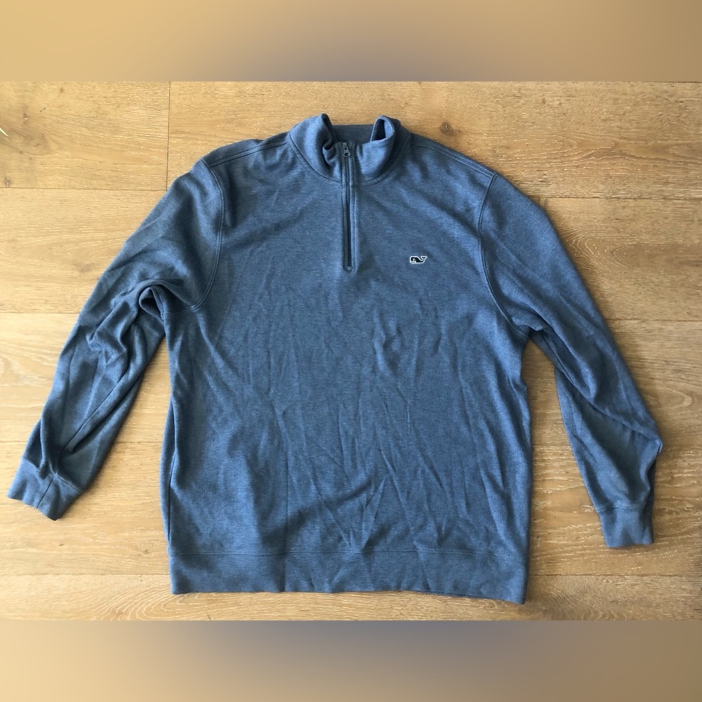 Vineyard Vines Blue Quarter Zip 1/4 Large
